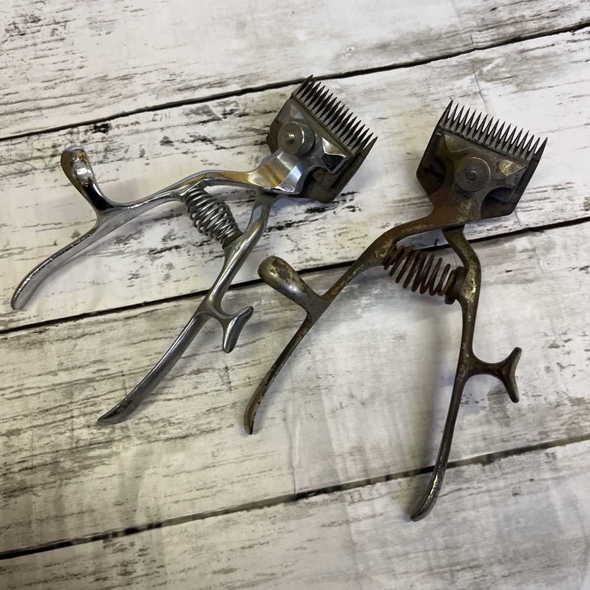 手バリカン5ミリ昔の商品です 三角カン 13mmニッケル(4個入り）JK-