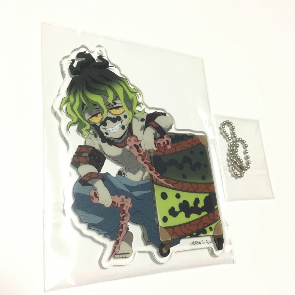 新品】鬼滅の刃 梅(堕姫)＆妓夫太郎 場面写スクエア缶バッジ3個セット