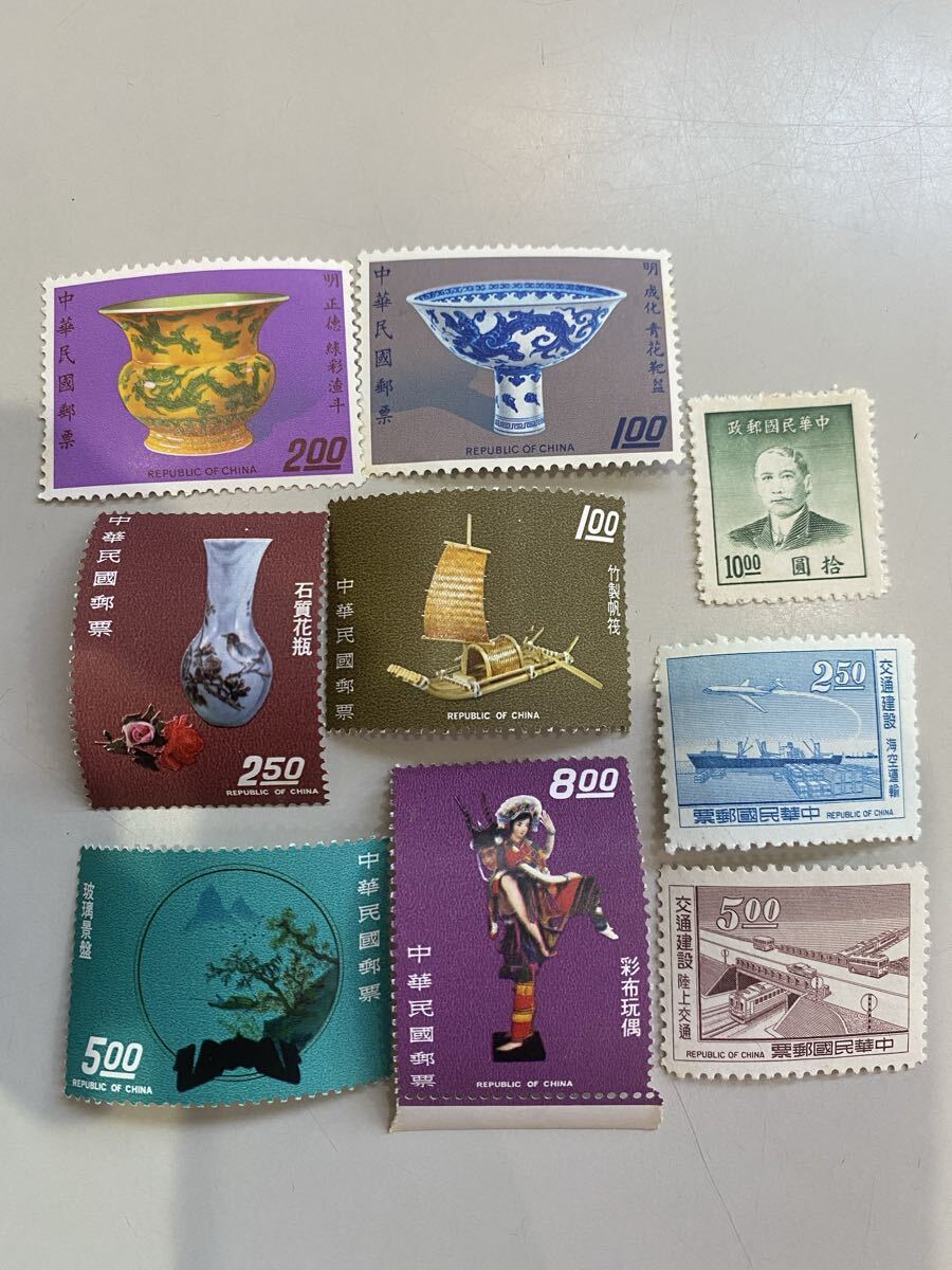 中華民国台湾切手 台湾風景(未使用・L型耳付き・ペア、4種完) 中華民国