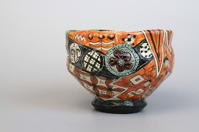 復興織部 向付 四方形茶碗 No.3 古美術 古道具 アンティーク 【公式通販】