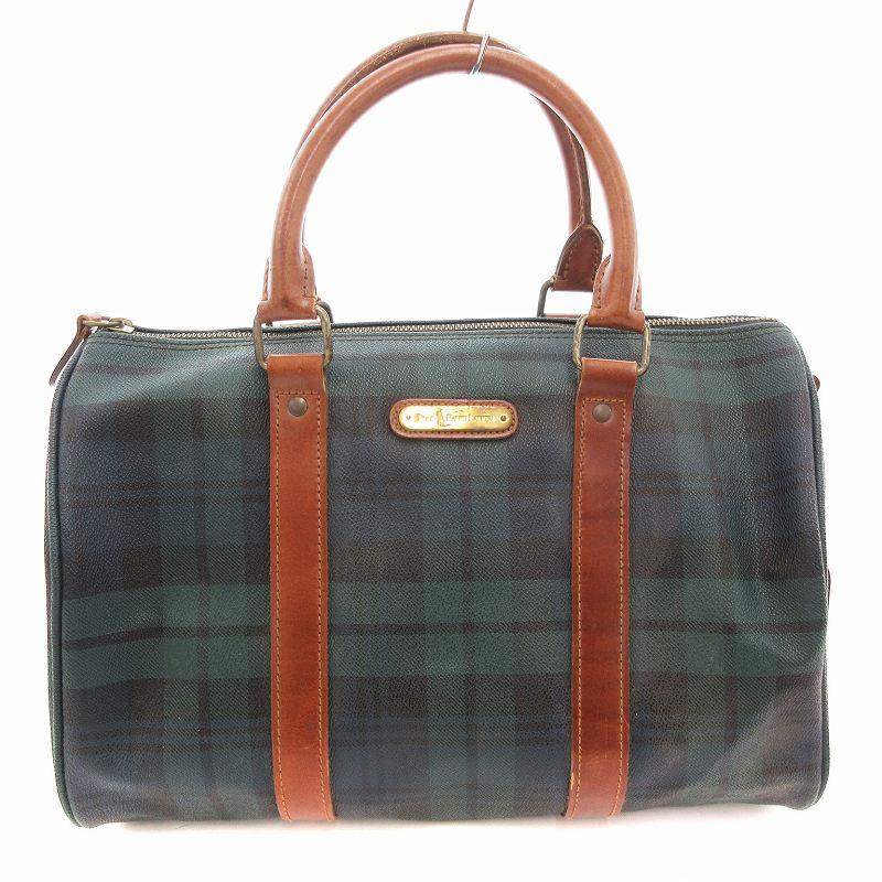 RALPH LAUREN ラルフローレン ボストンバッグ 2way チェック柄 ポロ