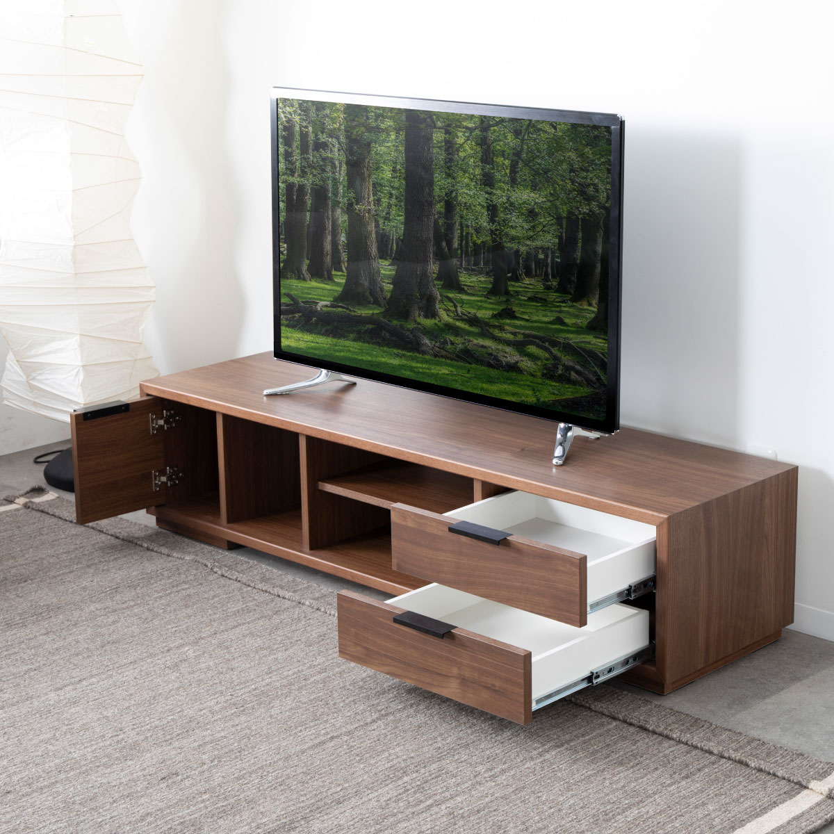 BRUNCH 木製スリットデザインテレビボード