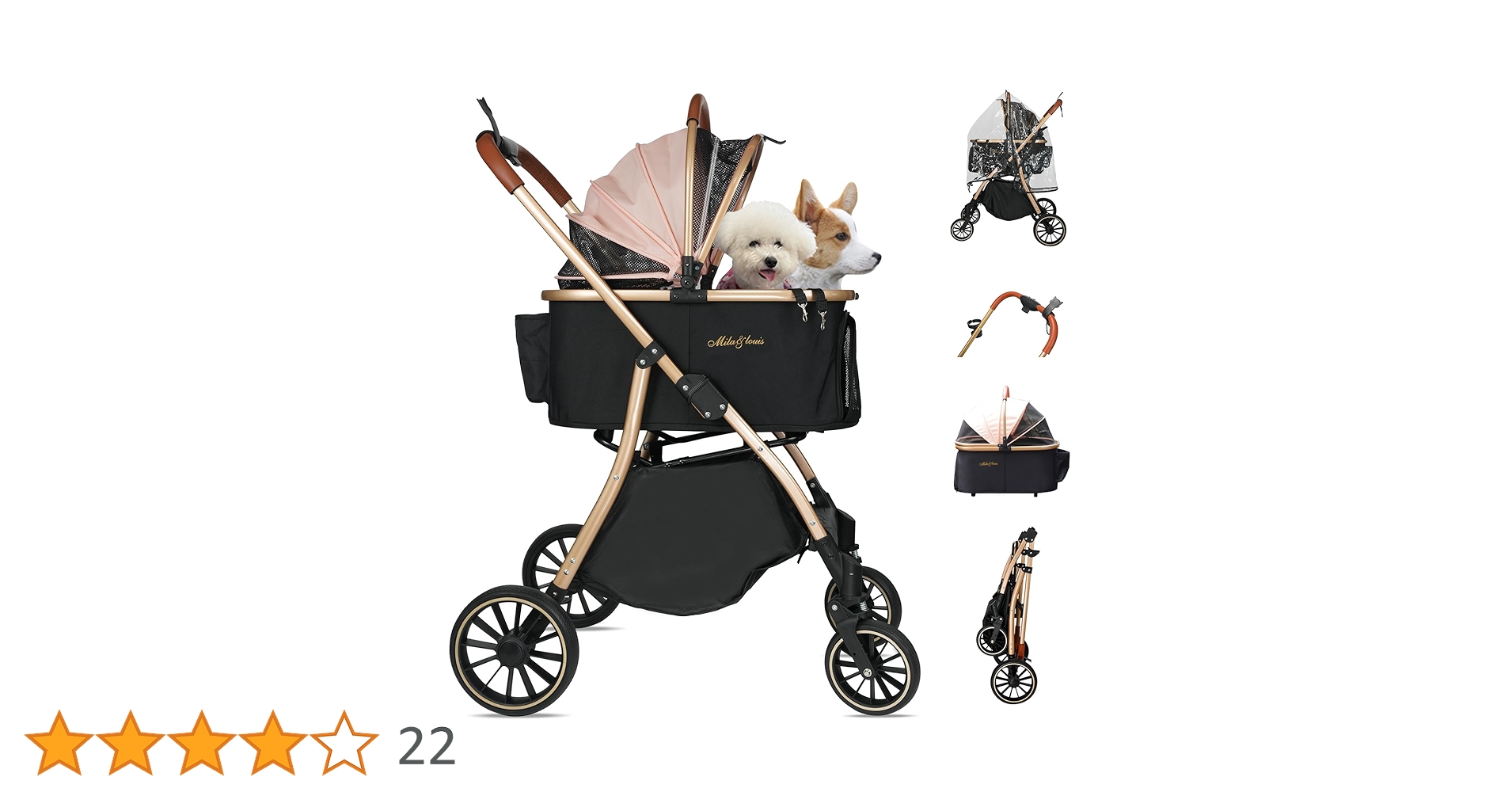 楽天市場】MILA&LOUIS ペットカート 分離型 ペットバギー ワンタッチ