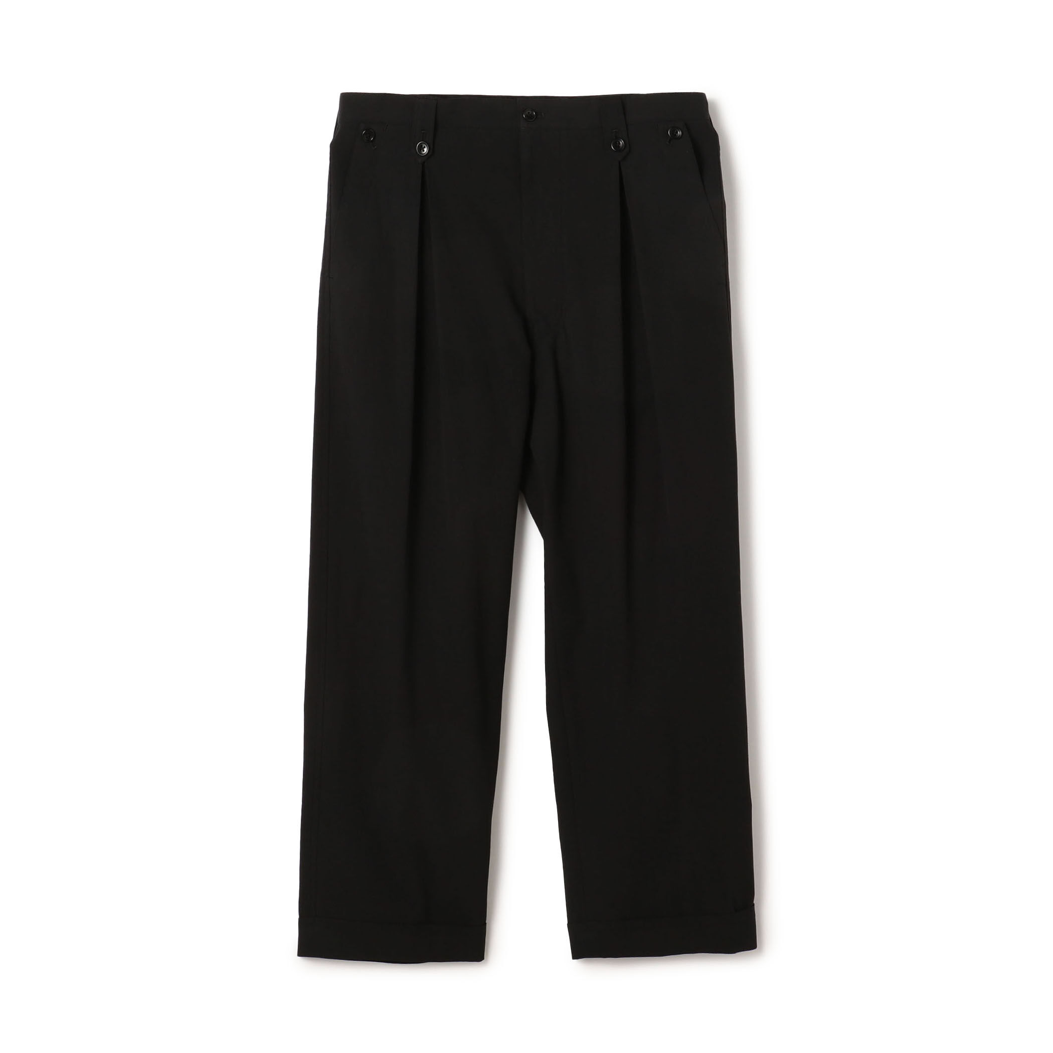 コットン グラスツイル 1プリーツ ワイドパンツ｜トゥモローランド