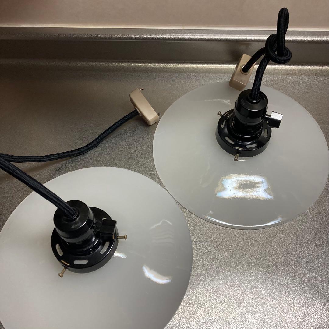 アンティーク ホワイトペンダントライト 2個セット E26 レトロ アンティーク ホワイトペンダントライト 2個セット E26 レトロ