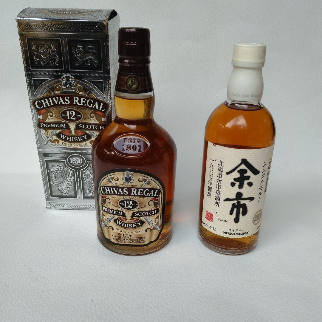 余市　旧ラベル＆シーバスリーガル 12年 700ml 余市 旧ラベル＆シーバスリーガル 12年 700ml ニッカウヰスキー - 旧